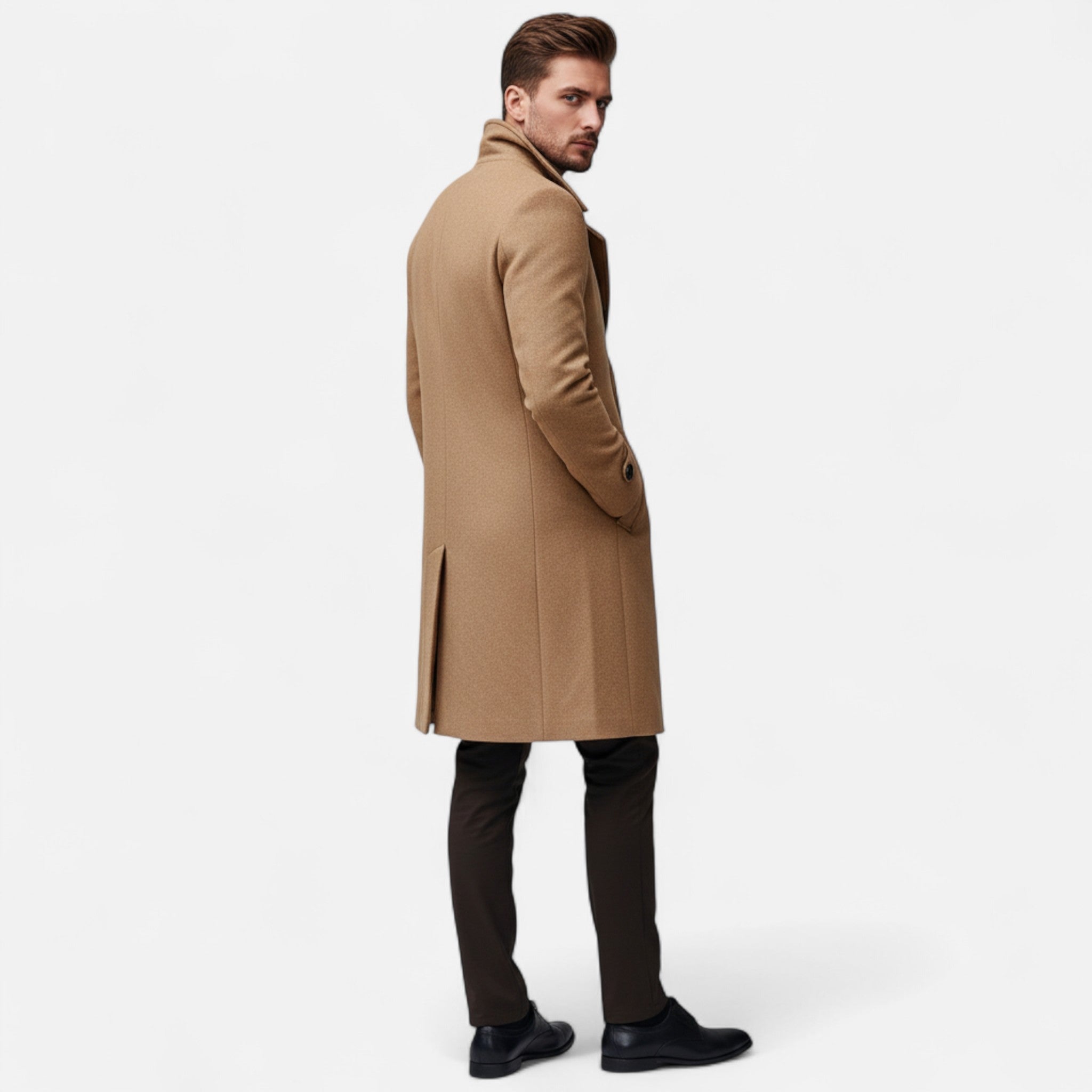Adrien - Pardessus Long Double Boutonnage Homme