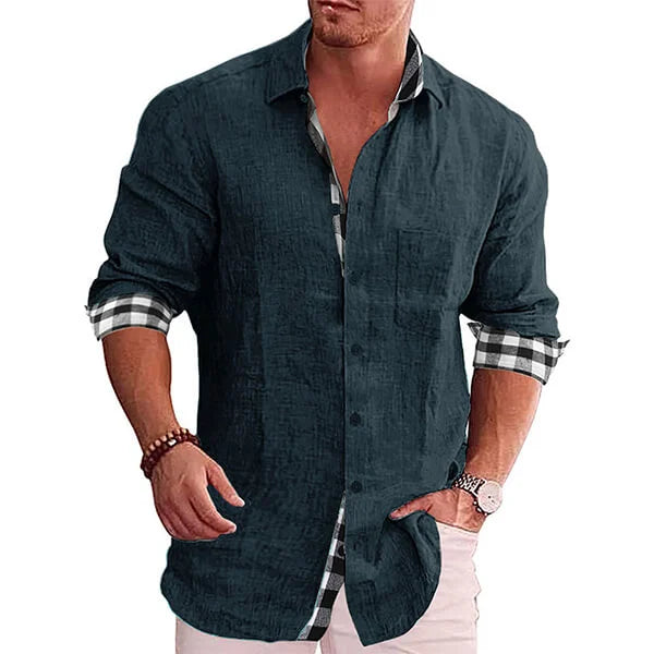 Ludovic - Chemise Lin Élégante Manches Longues Homme