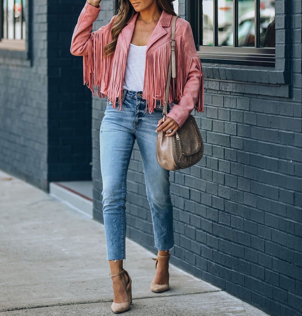 Elina - Veste Femme À Franges