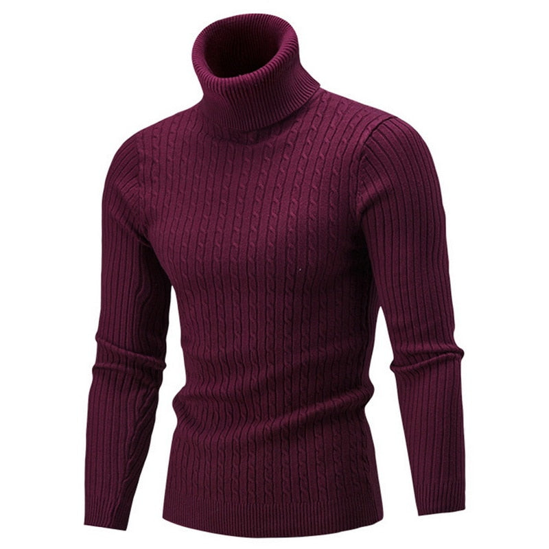 Léon - Pull Col Roulé Classique Intemporel Homme