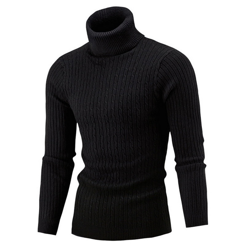Léon - Pull Col Roulé Classique Intemporel Homme