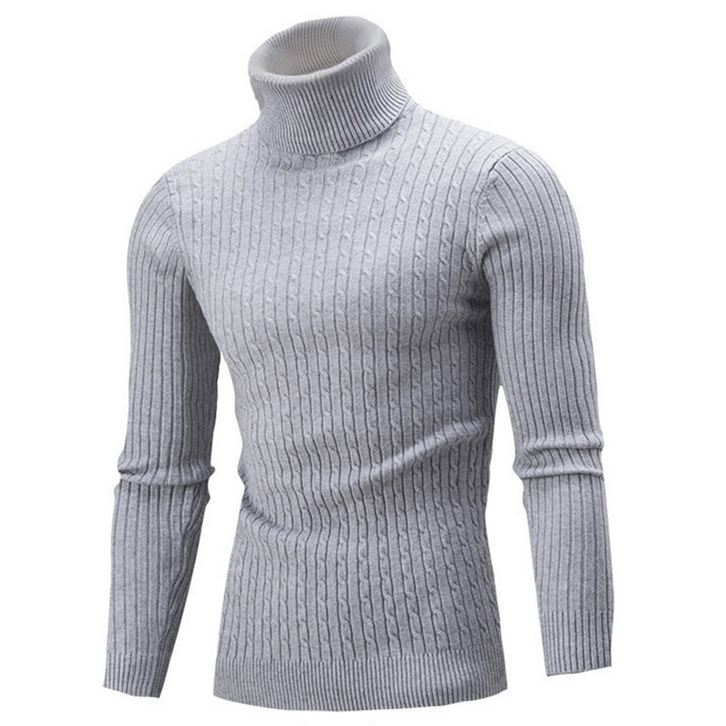 Léon - Pull Col Roulé Classique Intemporel Homme