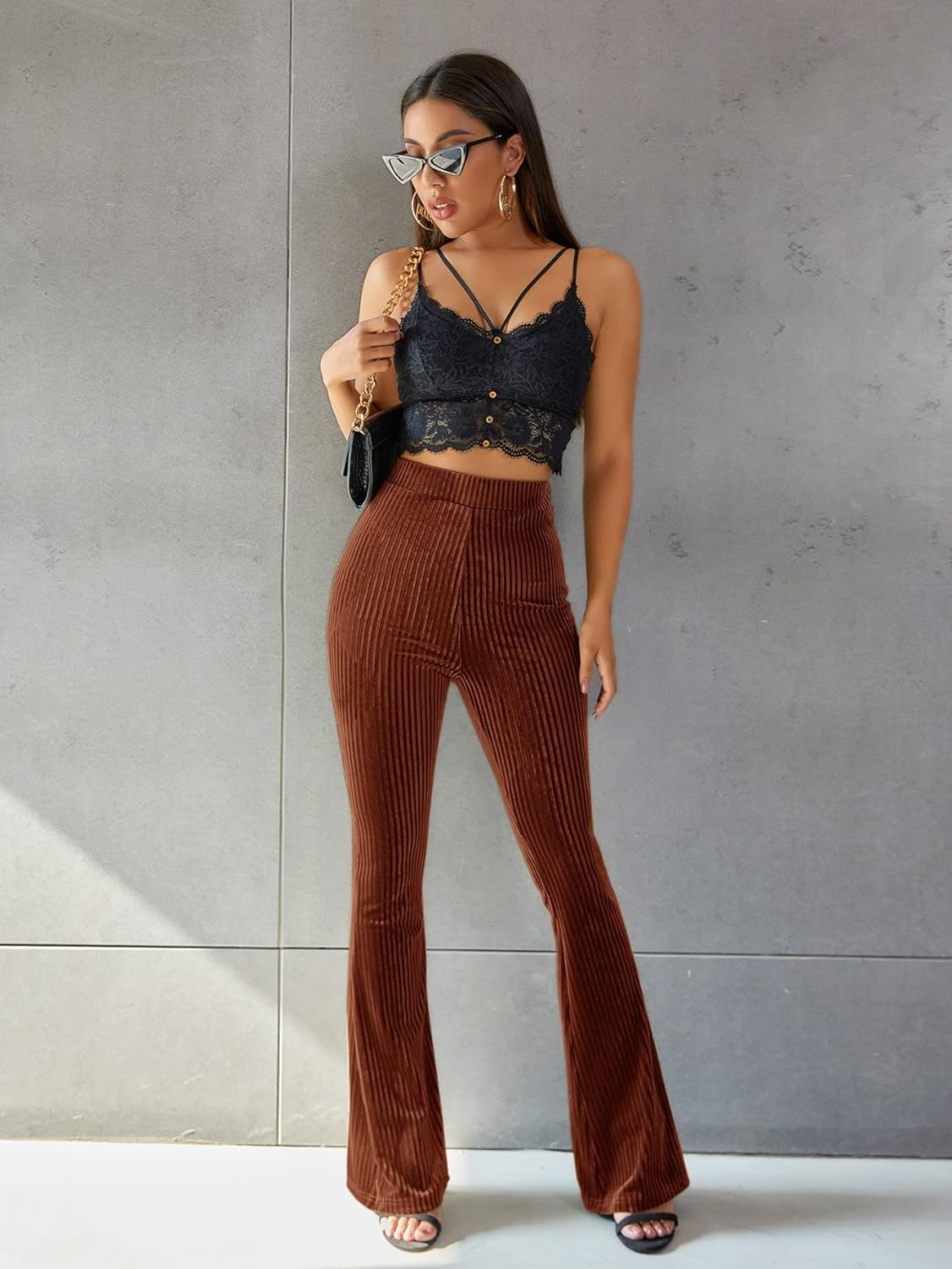 Céline - Pantalon Velours Évasé
