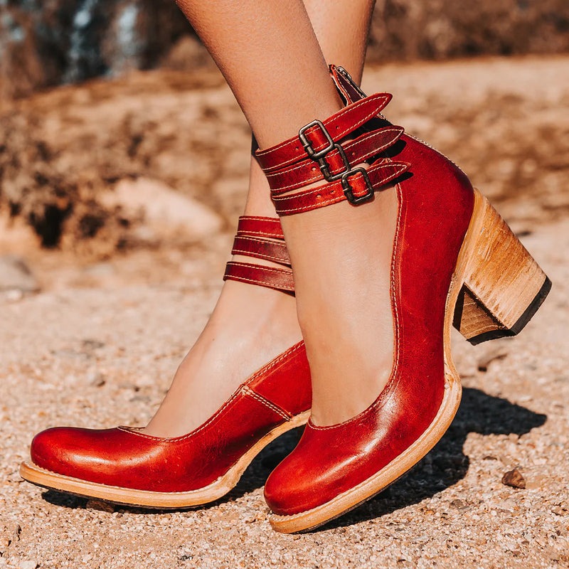 Michèle | Bottines Élégantes Cuir à Talon