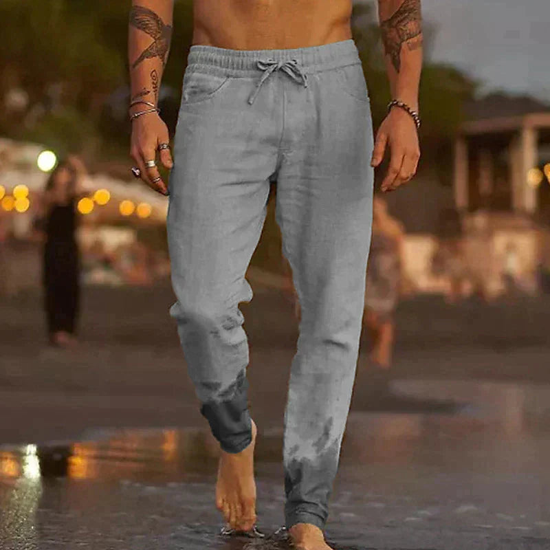 Hugo - Pantalon en Lin d'Été Léger Homme