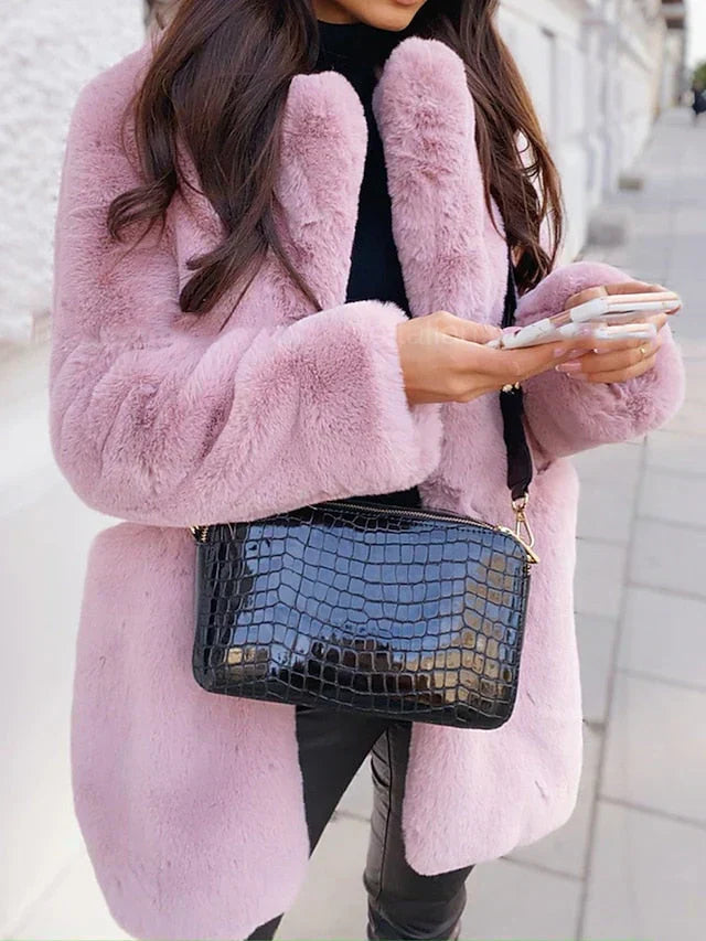 Jeanne - Manteau teddy femme