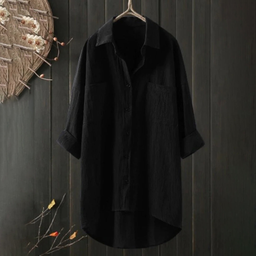 Corinne - Chemise Longue Oversized Élégante Femme