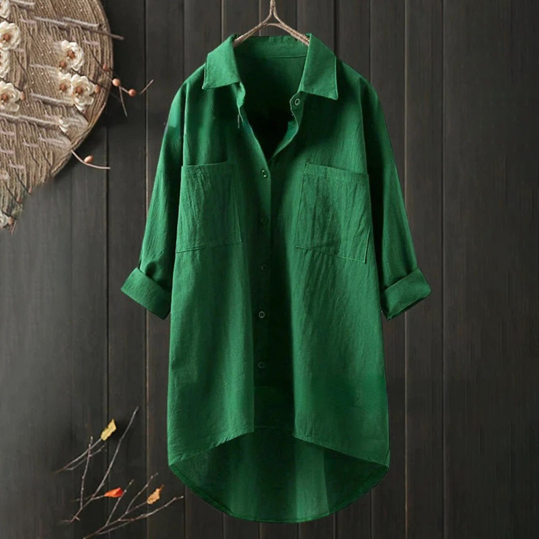 Corinne - Chemise Longue Oversized Élégante Femme