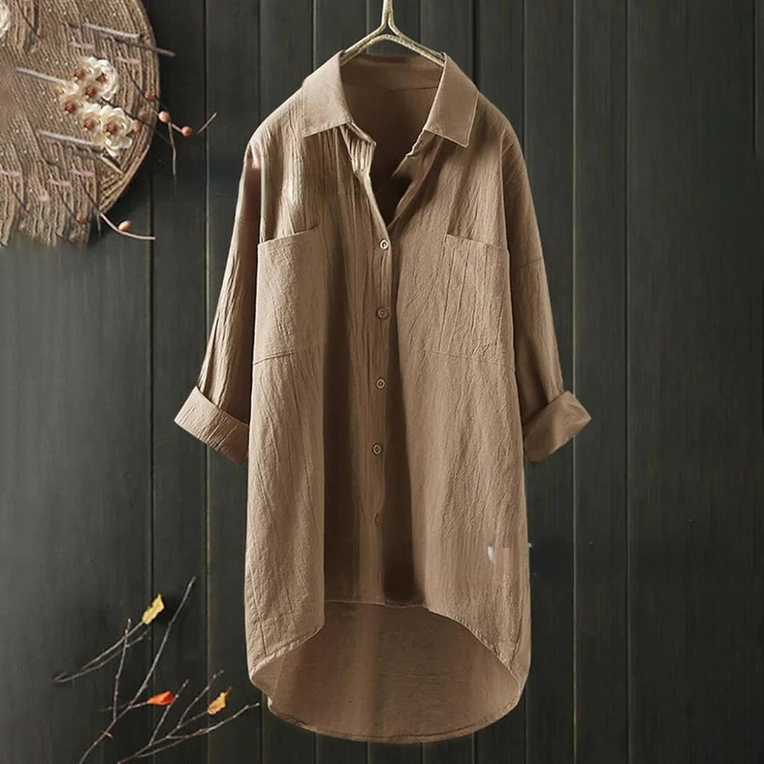 Corinne - Chemise Longue Oversized Élégante Femme