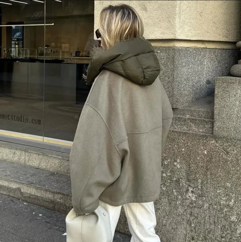 Karine | Veste Élégante Ample à Capuche