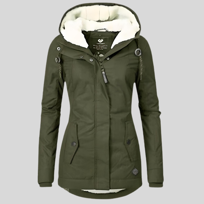 Nathalie | Parka Chic Imperméable à Capuche