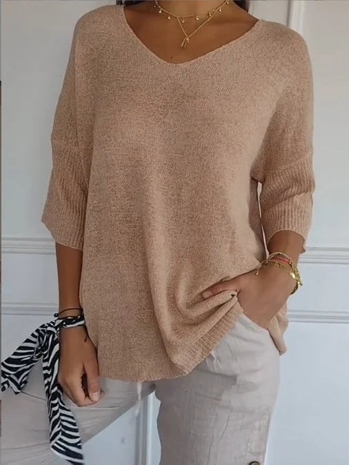 Louise - Pull léger à col V femme