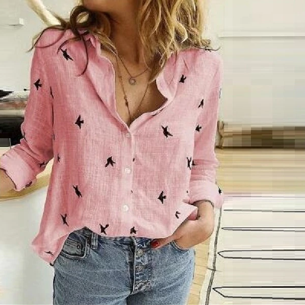 Véronique - Chemise en Lin Légère Manches Longues Femme