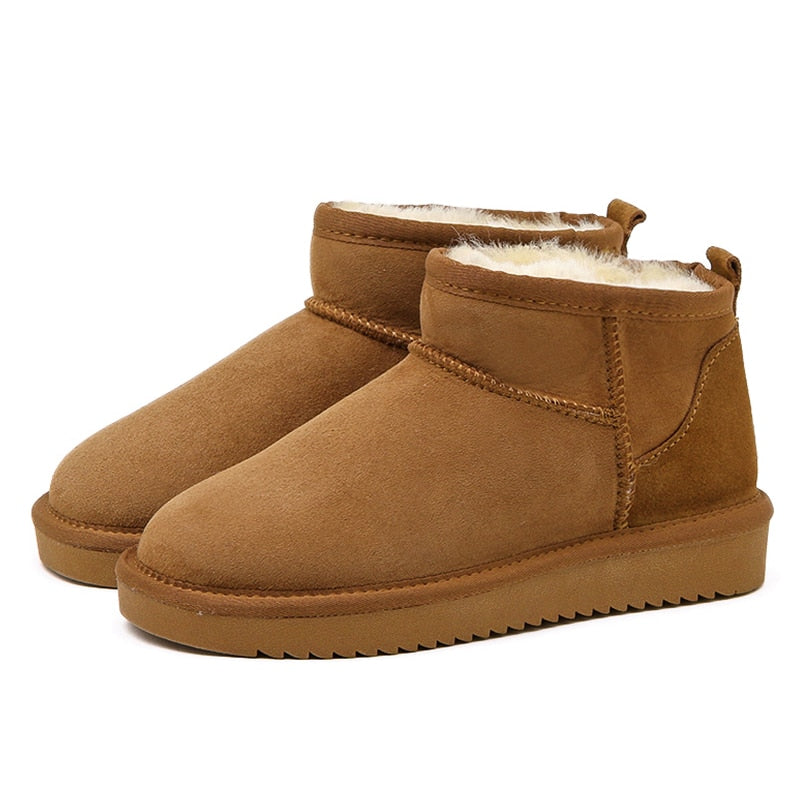 Léa | Bottines Élégantes Plates Fourrées