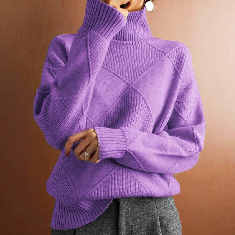 Sandrine - Pull Chic Oversize Col Montant