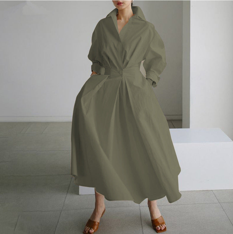 Aurélie - Robe Maxi Chemise Chic