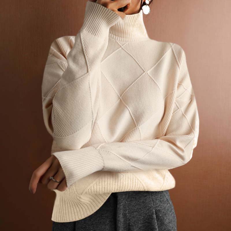 Sandrine - Pull Chic Oversize Col Montant