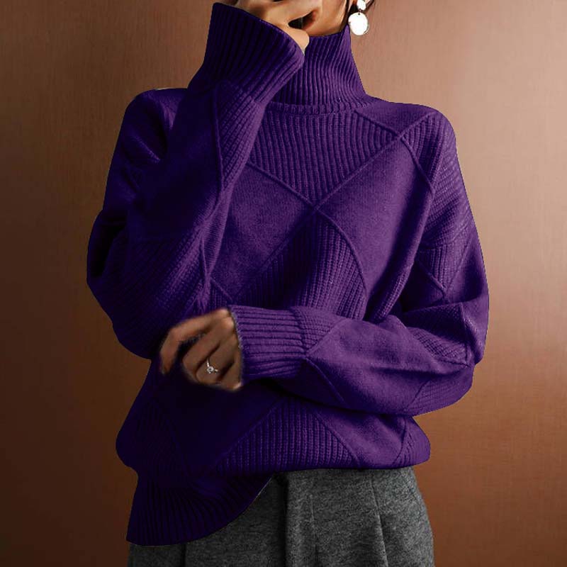 Sandrine - Pull Chic Oversize Col Montant