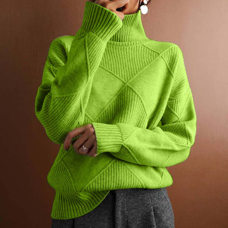 Sandrine - Pull Chic Oversize Col Montant
