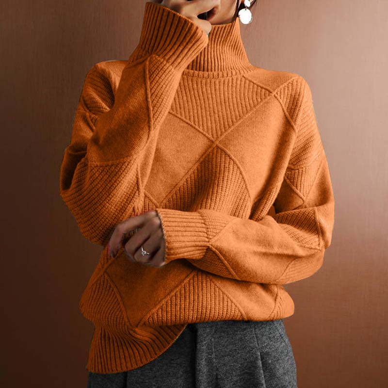 Sandrine - Pull Chic Oversize Col Montant