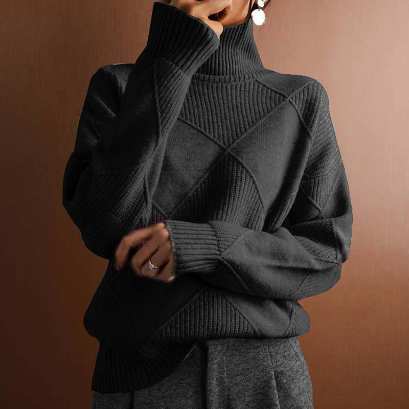 Sandrine - Pull Chic Oversize Col Montant
