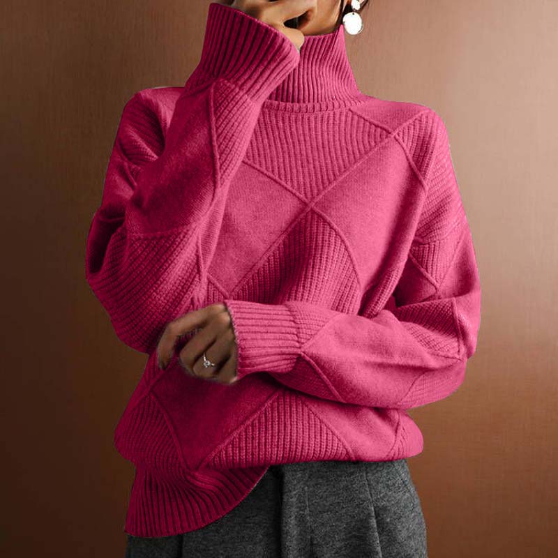 Sandrine - Pull Chic Oversize Col Montant