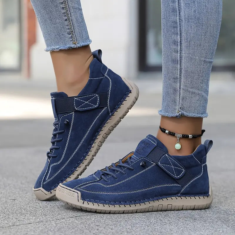 Laurence | Baskets Élégantes Cuir Surpiquées