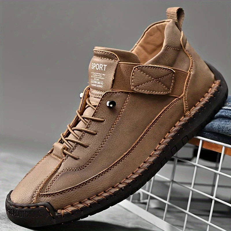 Laurence | Baskets Élégantes Cuir Surpiquées