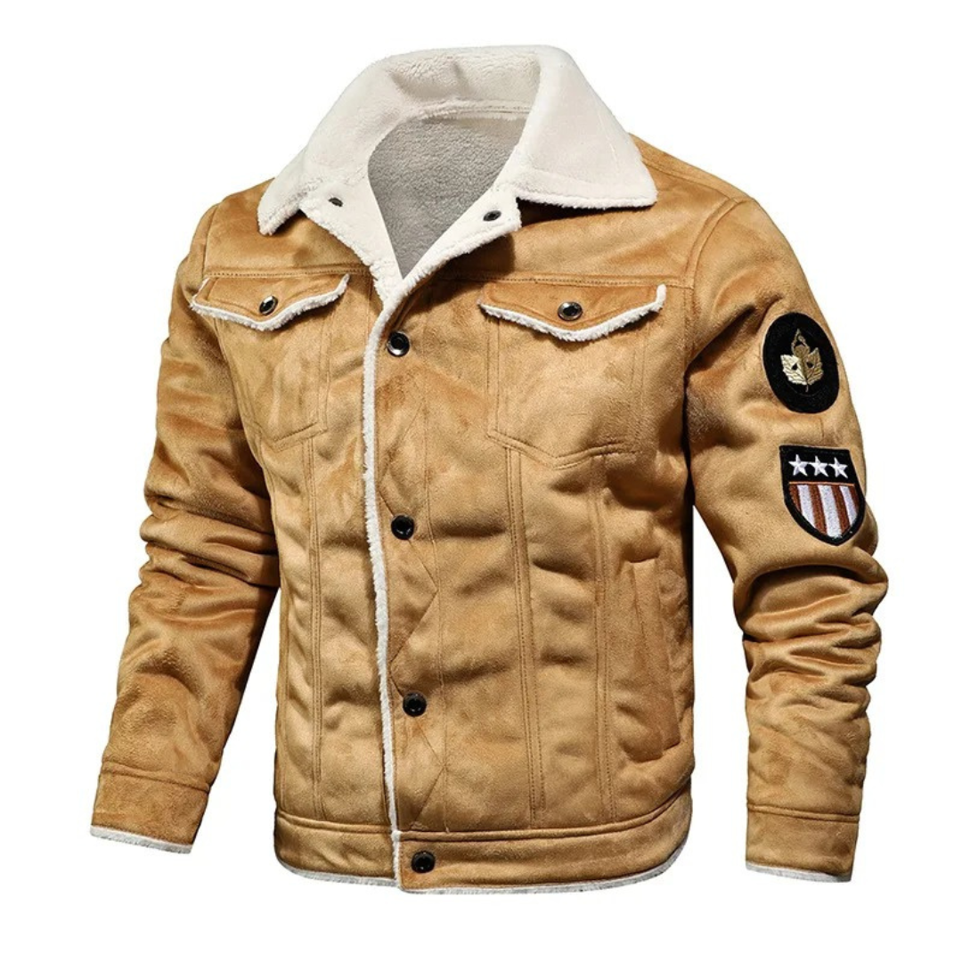Sébastien - Veste Raffinée Cuir Doublée Fourrure