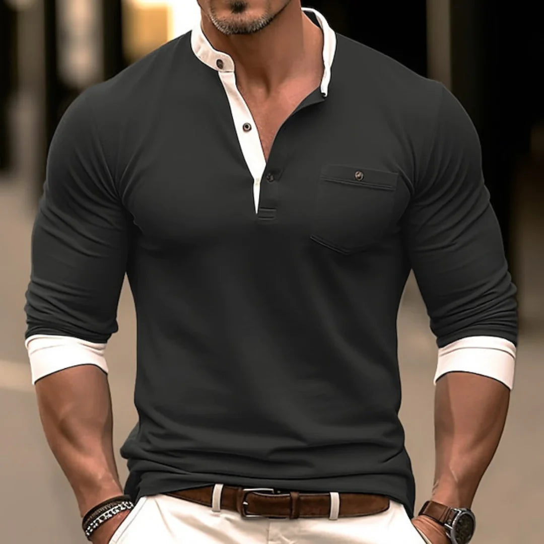 Pascal - Henley Élégant Manches Longues Homme