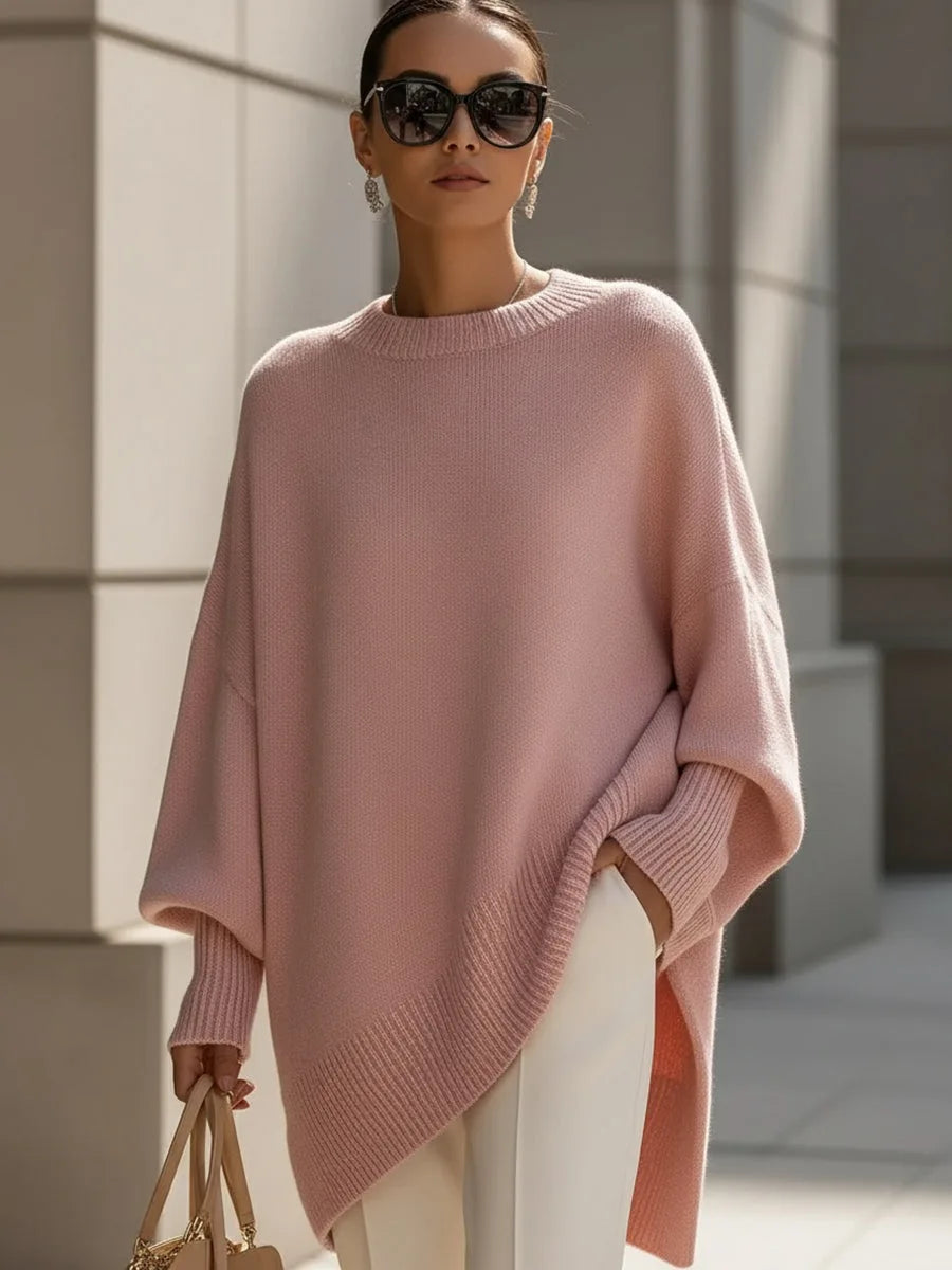 Isabelle - Pull Élégant Oversize Col Rond