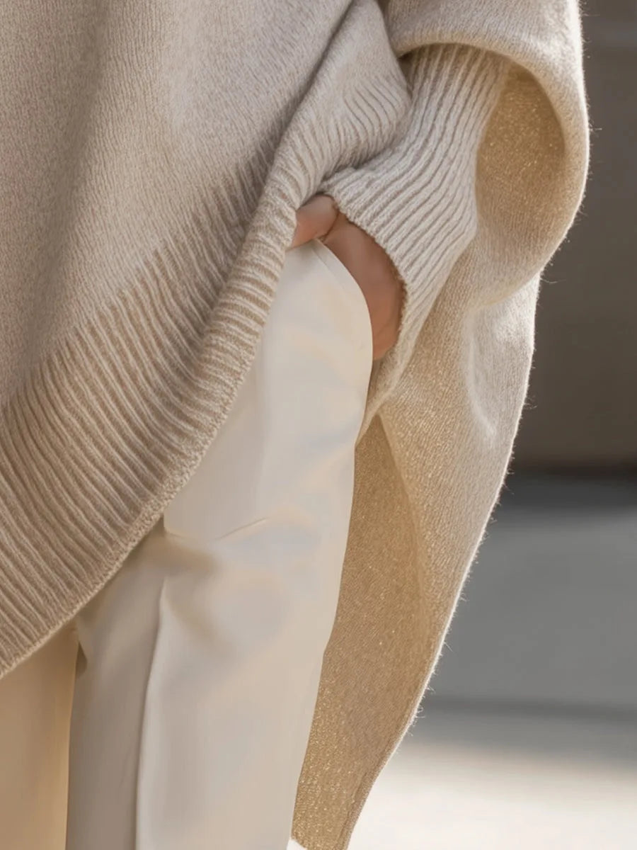 Isabelle - Pull Élégant Oversize Col Rond