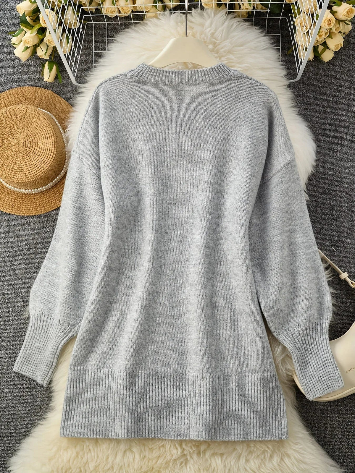 Isabelle - Pull Élégant Oversize Col Rond