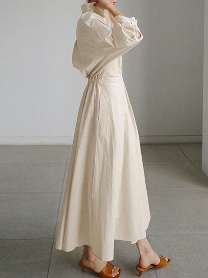 Margot - Robe longue plissée élégante