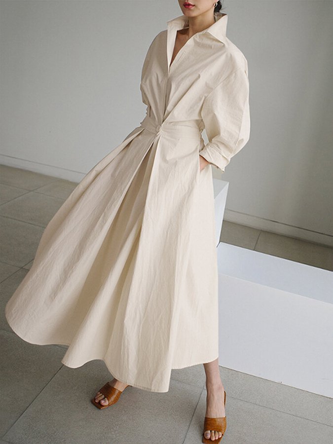Margot - Robe longue plissée élégante