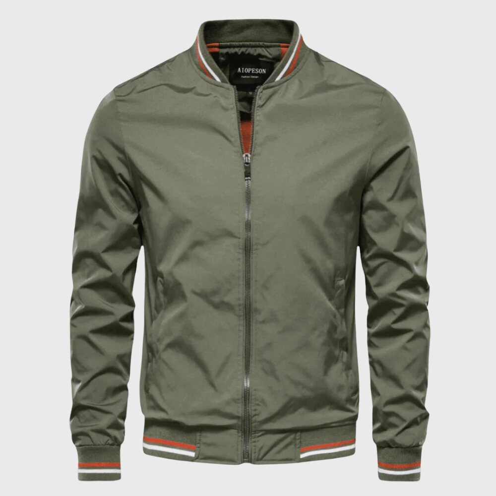 Julien - Veste Élégante Bomber Bords Rayés