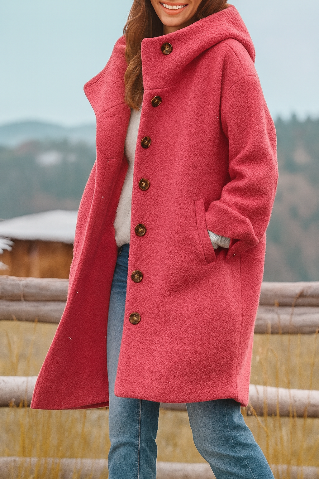Juliette | Manteau Féminin Chaud à Capuche