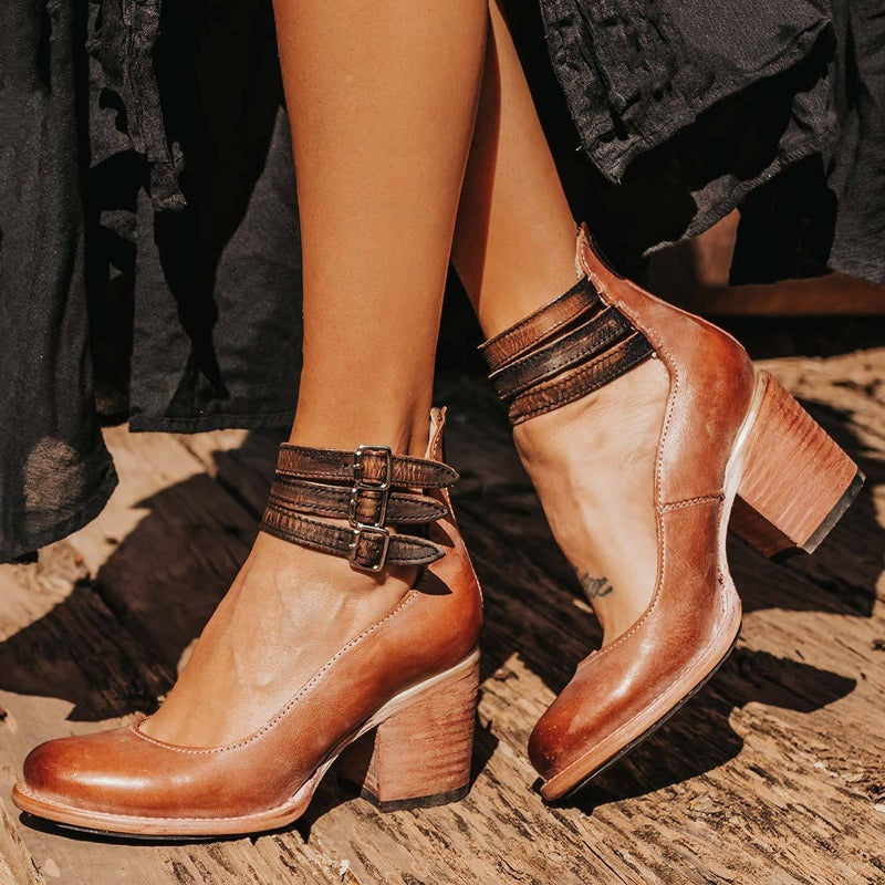 Michèle | Bottines Élégantes Cuir à Talon