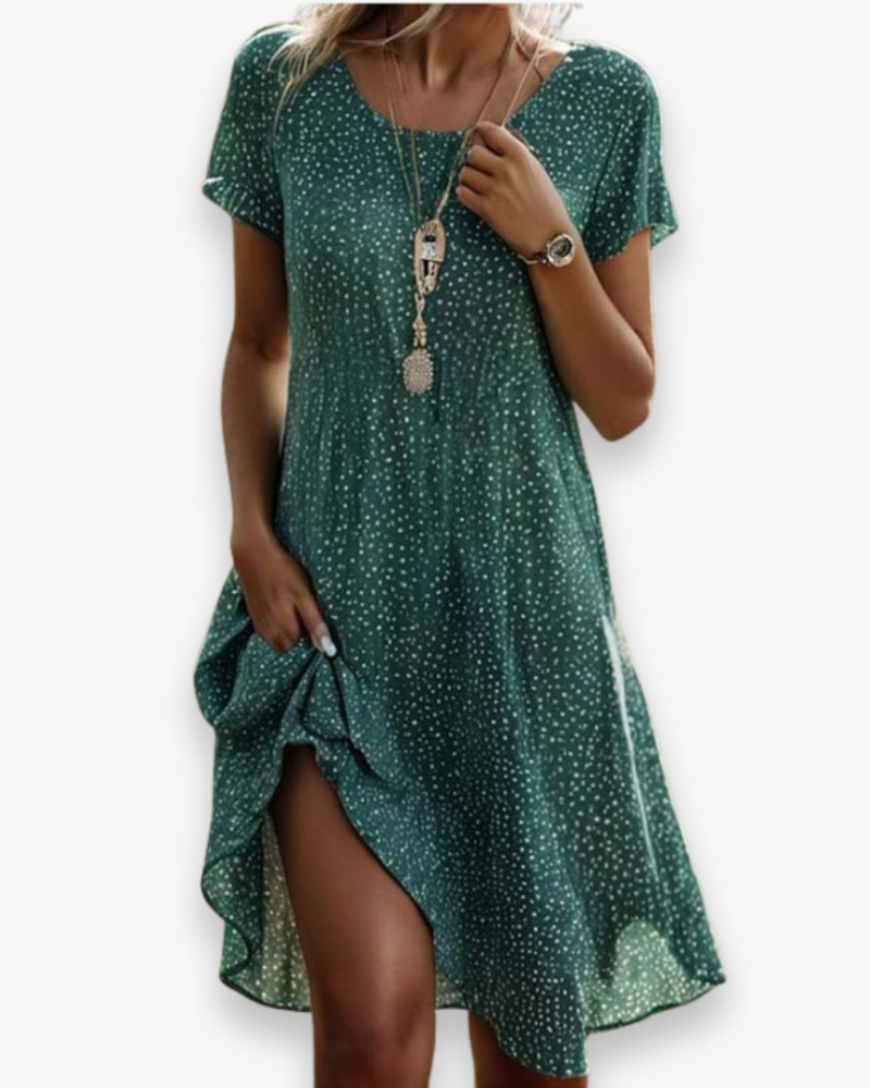 Robe Vintage Élégante pour Femme | Longueur Midi 0