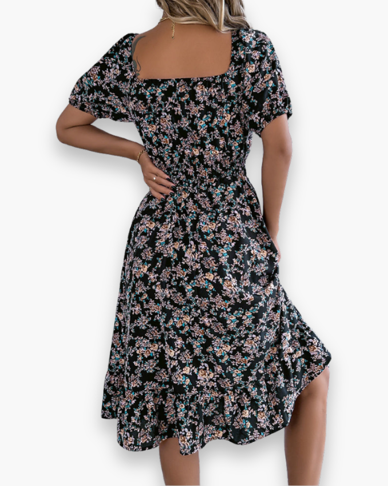 Robe midi fleur romantique de fleur | Midi 2