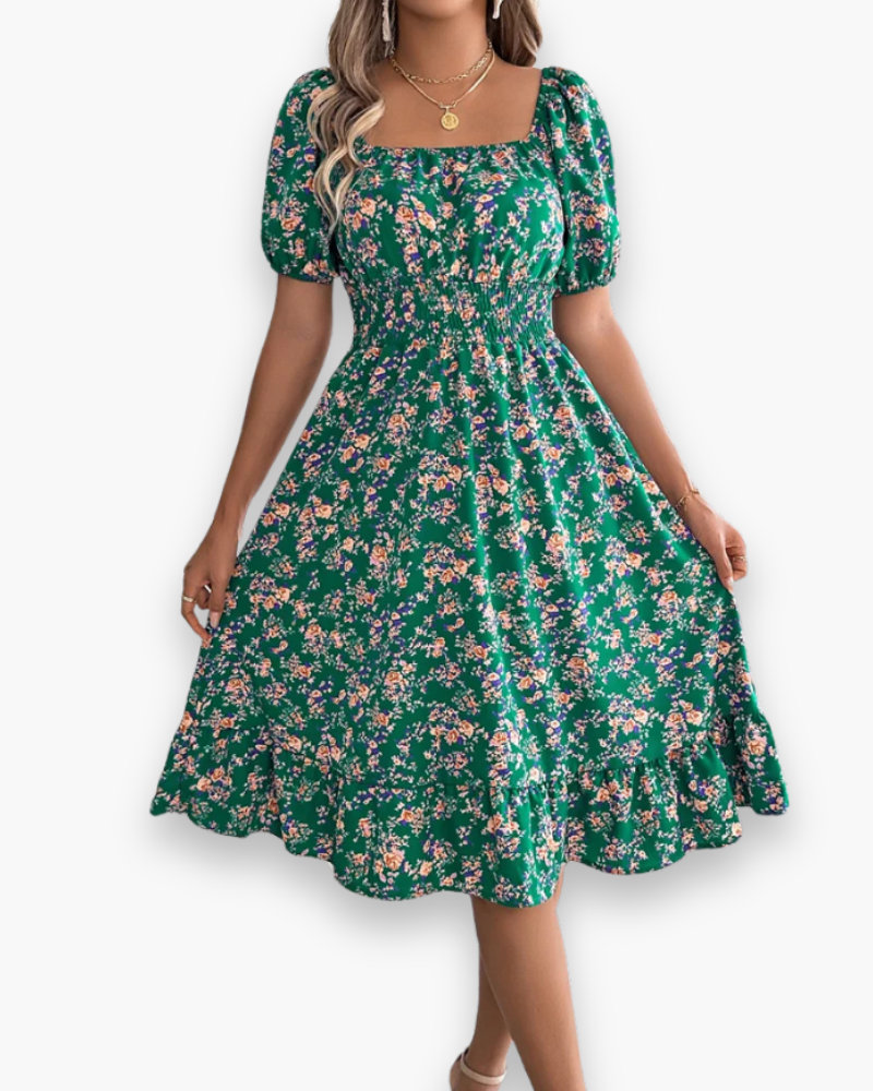 Robe midi fleur romantique de fleur | Midi 5
