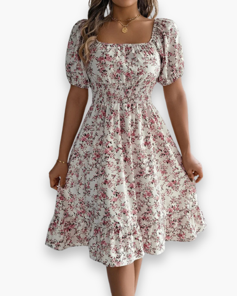 Robe midi fleur romantique de fleur | Midi 6