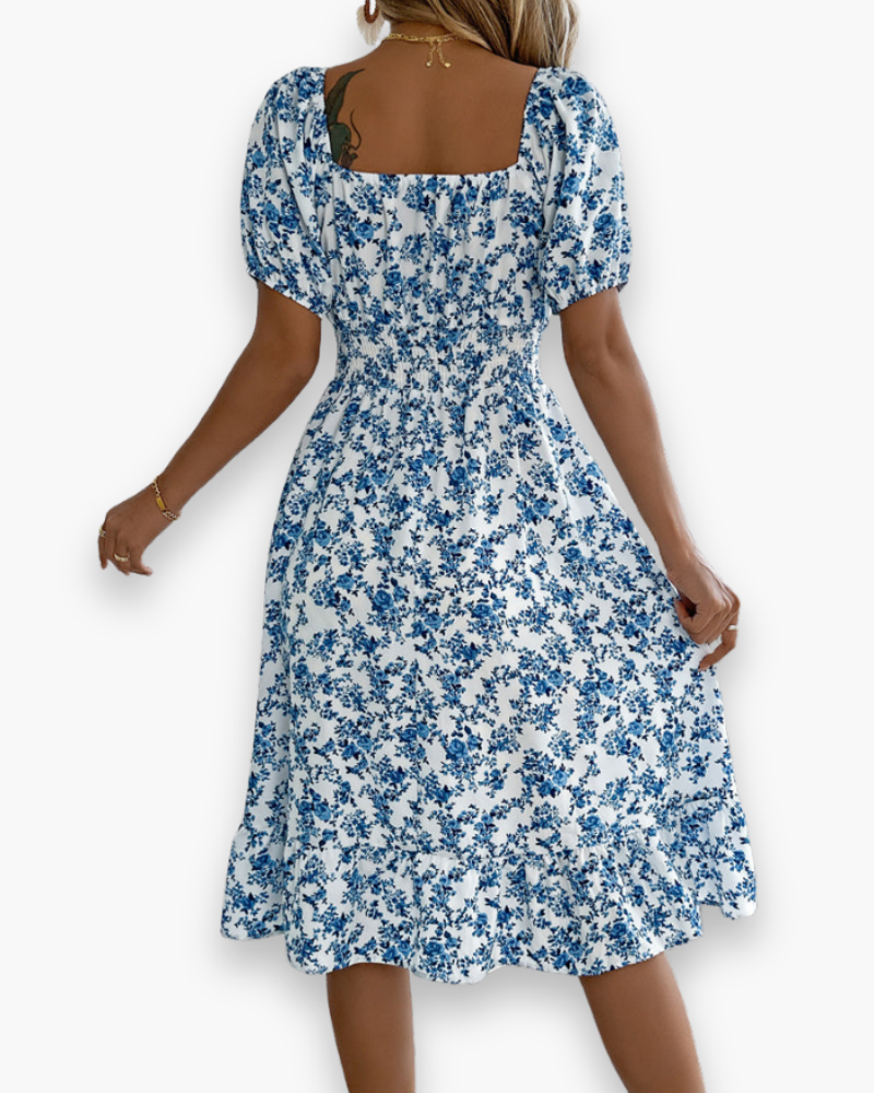 Robe midi fleur romantique de fleur | Midi 7