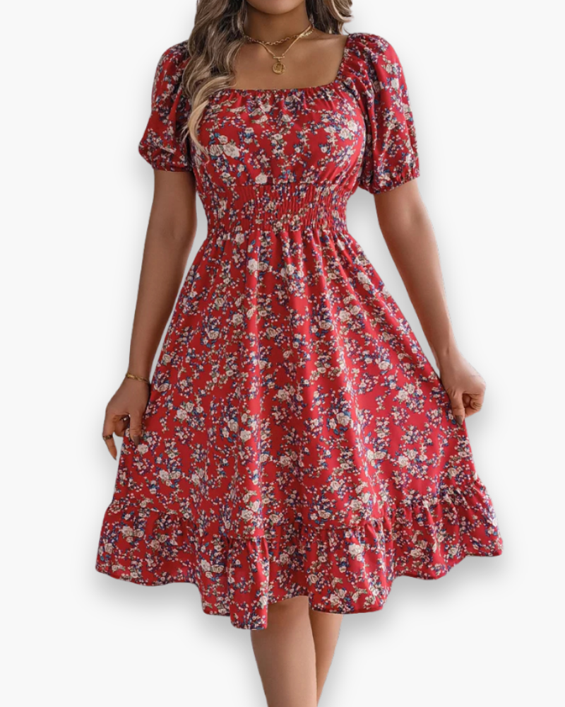 Robe midi fleur romantique de fleur | Midi 8