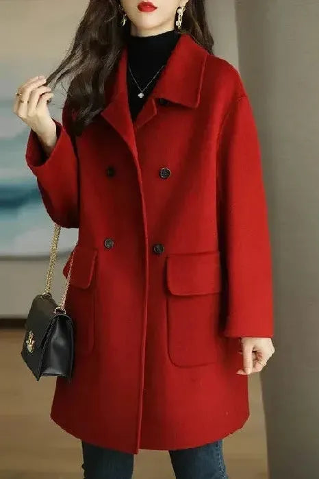 Virginie | Manteau Élégant Mi-Long Poches