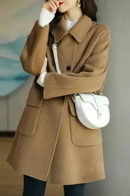 Virginie | Manteau Élégant Mi-Long Poches