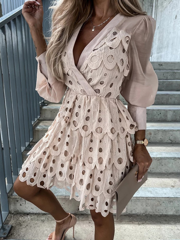 Delphine - Robe Dentelle Raffinée