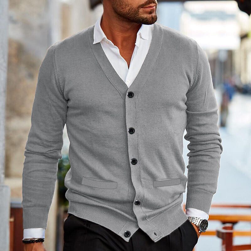 Cédric | Cardigan Classique Boutonné Col V