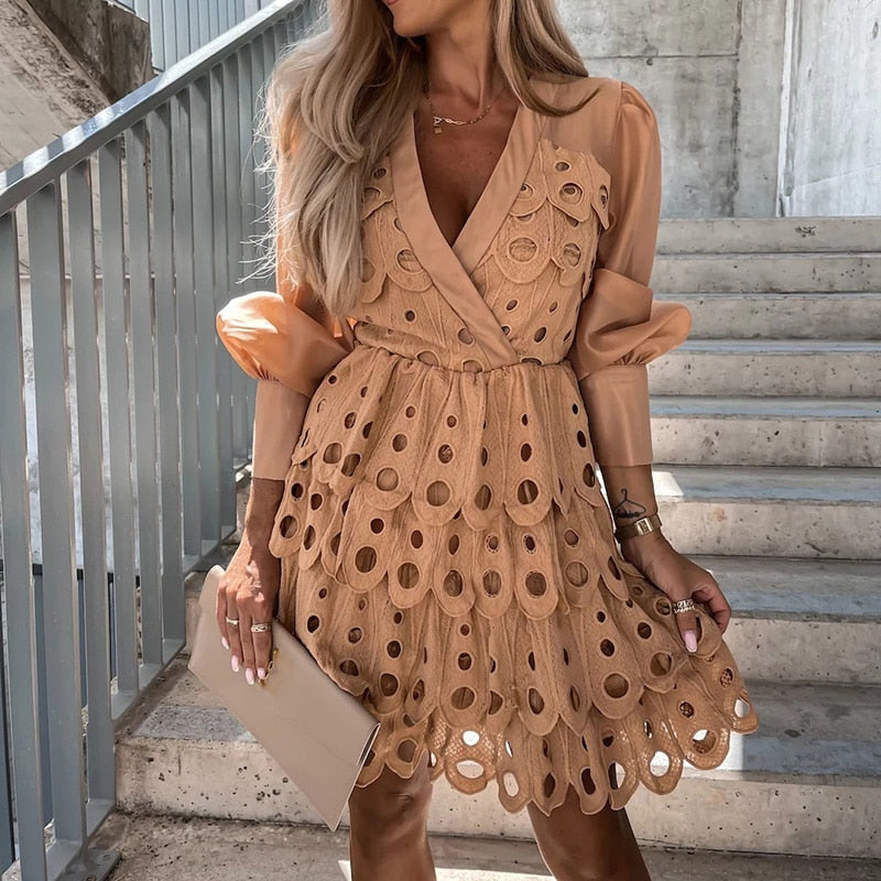 Delphine - Robe Dentelle Raffinée
