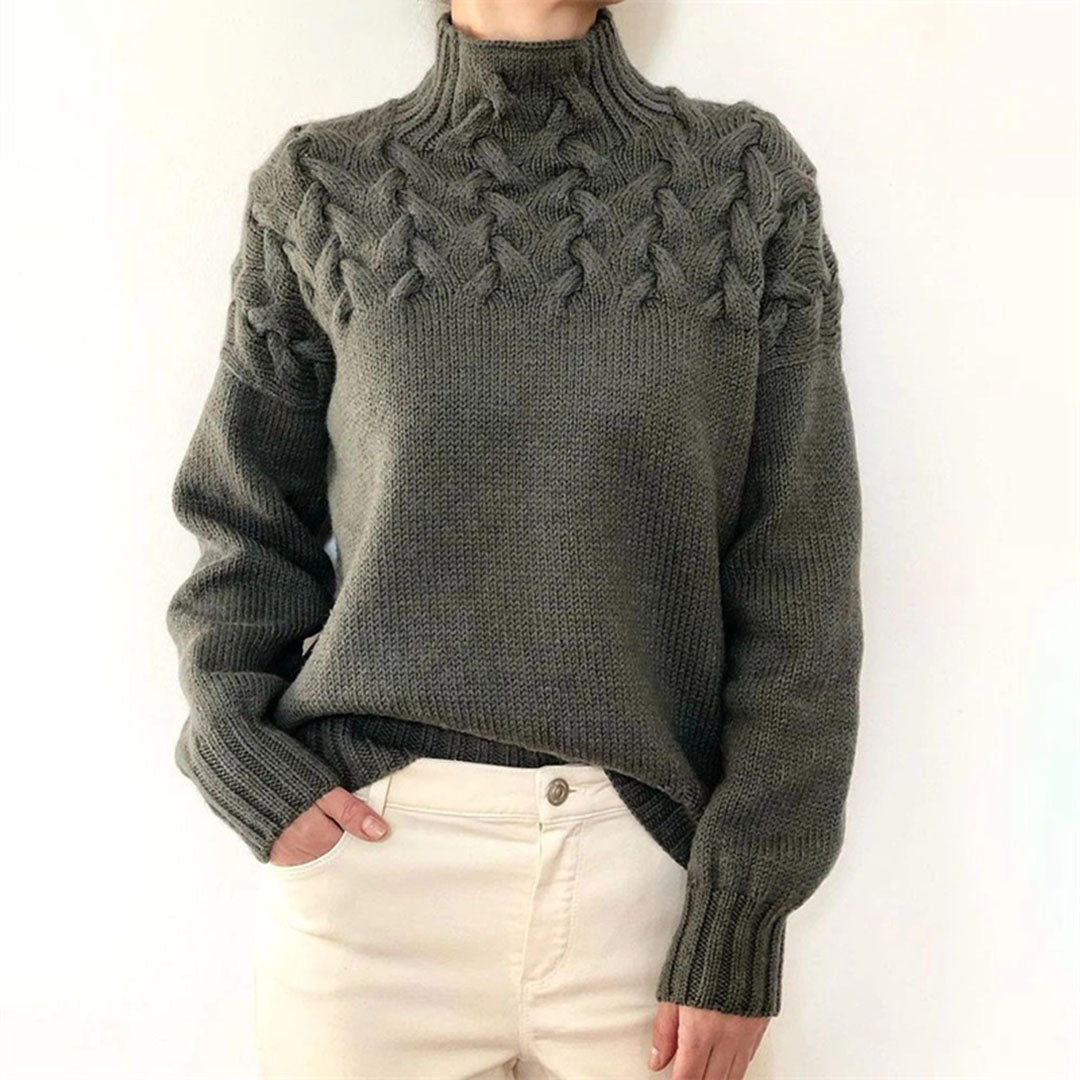 Amélie - Pull Cachemire Col Roulé Femme Oversize - Maille Douce